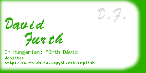 david furth business card